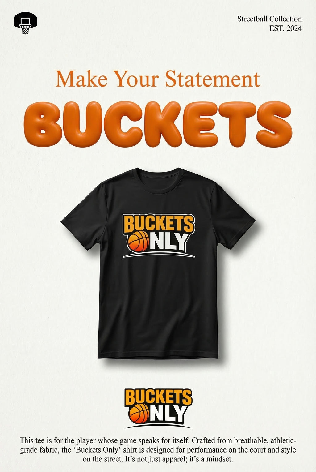 Short Sleeve T-Shirt "Buckets Only"