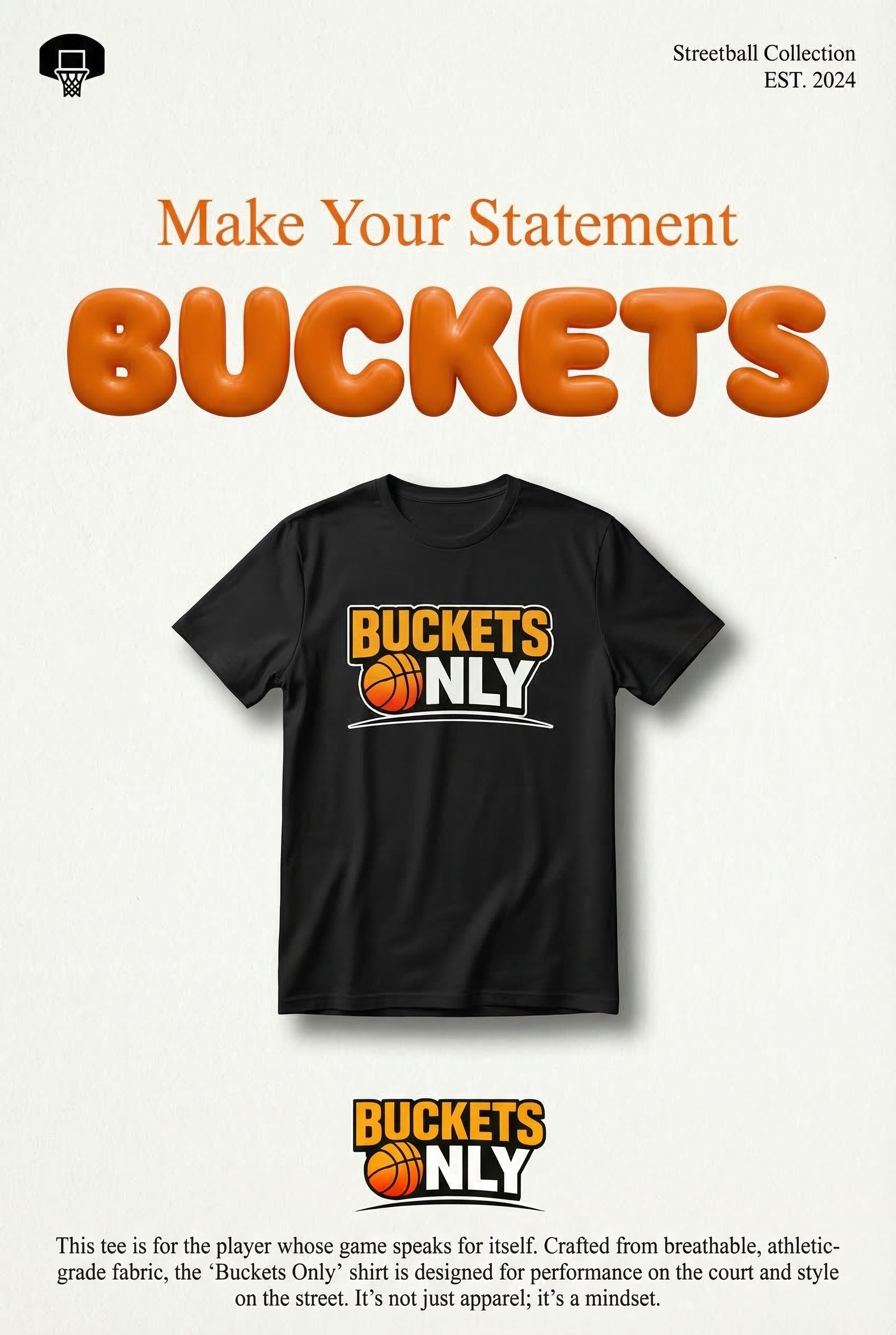 Short Sleeve T-Shirt "Buckets Only"