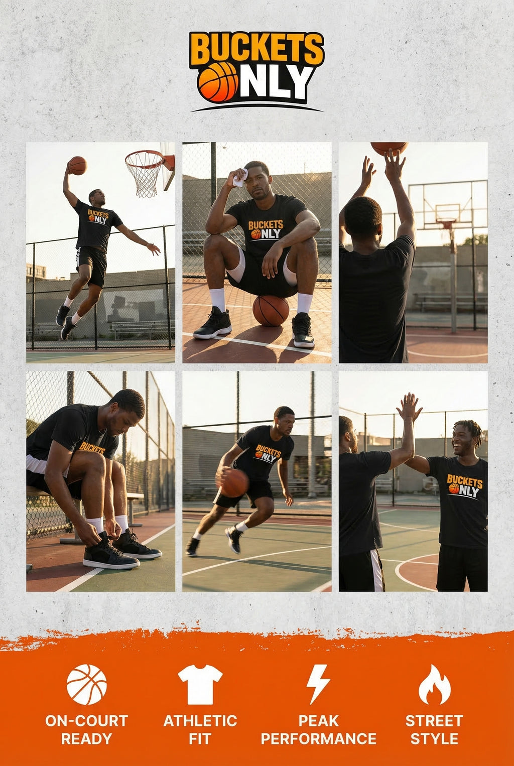 Short Sleeve T-Shirt "Buckets Only"